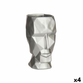 Vase 3D Gesicht Silberfarben Polyesterharz 12 x 24,5 x 16 cm (4 Stück) von Gift Decor, Vasen - Ref: S3626831, Preis: 54,22 €,...