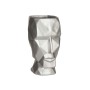 Vase 3D Face Silver Polyresin 12 x 24,5 x 16 cm (4 Units) | Tienda24 - Global Online Shop Tienda24.eu