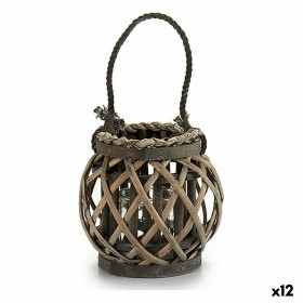 Bougeoir 21 x 19 x 17 cm Gris verre osier (12 Unités) de Gift Decor, Bougeoirs et chandeliers - Réf : S3626852, Prix : 38,96 ...