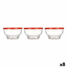 Set of bowls Karaman Red Transparent Glass Polyethylene Ø 10,5 cm 275 ml (8 Units) by Pasabahce, Bowls and large cups - Ref: ...