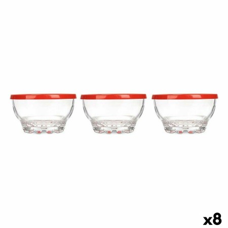 Conjunto de Tigelas Karaman Vermelho Transparente Vidro Polietileno Ø 10,5 cm 275 ml (8 Unidades) de Pasabahce, Travessas e t...