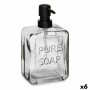 Dispensador de Jabón Pure Soap Cristal Negro Plástico 570 ml (6 Unidades) de Berilo, Soportes y dispensadores - Ref: S3626889...