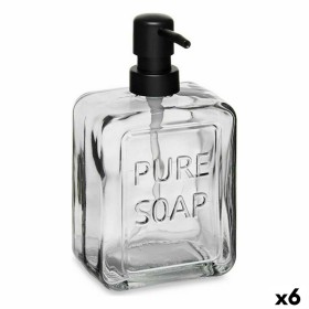 Distributeur de Savon Pure Soap Verre Noir Plastique 570 ml (6 Unités) de Berilo, Supports et distributeurs - Réf : S3626889,...