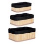 Organisateurs Lot Noir Naturel Bambou 31 x 12 x 21 cm (4 Unités) de Berilo, Rangements pour produits cosmétiques - Réf : S362...