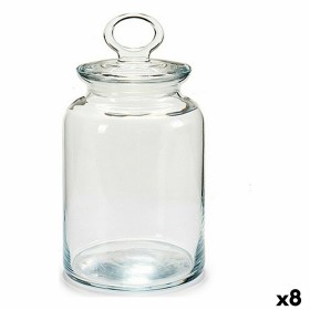 Topf Kitchen 11,5 x 17,5 x 11,5 cm Durchsichtig Silikon Glas 1 L (8 Stück) von Pasabahce, Lagerung von Lebensmitteln - Ref: S...