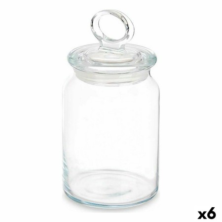 Bocal Kitchen 860 ml 9,8 x 19,3 x 9,8 cm Transparent Silicone verre (6 Unités) de Pasabahce, Stockage des aliments - Réf : S3...