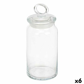 Conjunto de 3 Potes Home ESPRIT Cinzento Natural Acácia Vidro de Borosilicato 900 ml 1,5 L 1,2 L 3 Peças | Tienda24 - Global Online Shop Tienda24.eu