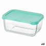 Lunch box Snow 790 ml Green Transparent Glass Polyethylene (12 Units) by Pasabahce, Food storage - Ref: S3626908, Price: 34,8...