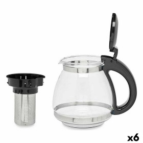 Teapot Transparent Black Plastic Glass 1,5 L (6 Units) by Vivalto, Tea and coffee sets - Ref: S3626949, Price: 34,10 €, Disco...