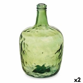 Bottle Smooth Decoration Green 22 x 37,5 x 22 cm (2 Units) by Gift Decor, Ornaments - Ref: S3626968, Price: 23,61 €, Discount: %