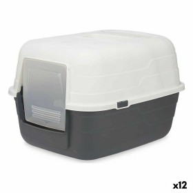 Cat Litter Box 48 x 32 x 38 cm Grey Anthracite Plastic (12 Units) by Mascow, Sand boxes - Ref: S3626986, Price: 112,26 €, Dis...