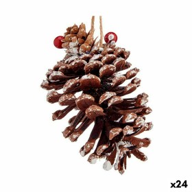 Adorno Navideño Piña de pino Marrón Rojo 7 x 11,5 x 7 cm (24 Unidades) de Krist+, Navidad - Ref: S3627009, Precio: 23,66 €, D...