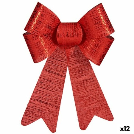 Lazo Adorno Navideño Rojo PVC 16 x 24 x 4 cm (12 Unidades) de Krist+, Navidad - Ref: S3627027, Precio: 11,35 €, Descuento: %