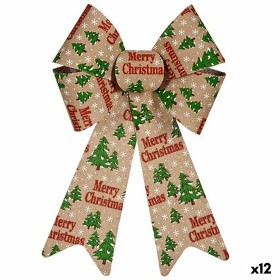 Fiocco Merry Christmas Decorazione Natalizia Multicolore PVC 24 x 34 x 5 cm (12 Unità) di Krist+, Natale - Rif: S3627040, Pre...