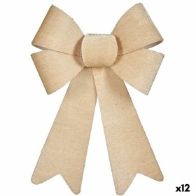 Fiocco Decorazione Natalizia Beige PVC 16 x 24 x 4 cm (12 Unità) di Krist+, Natale - Rif: S3627043, Prezzo: 18,08 €, Sconto: %