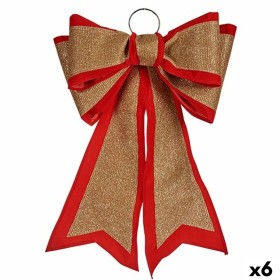 Lien Décorations de Noël 40 x 60 cm Rouge Doré PVC (6 Unités) de Krist+, Noël - Réf : S3627048, Prix : 48,64 €, Remise : %