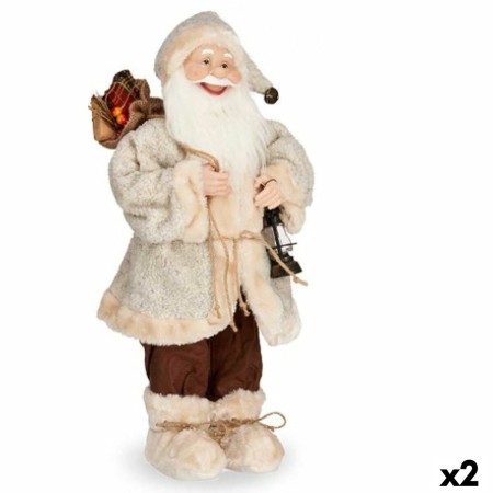 Papá Noel Blanco Marrón Plástico 22 x 62 x 28 cm (2 Unidades) de Krist+, Navidad - Ref: S3627052, Precio: 67,65 €, Descuento: %