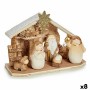 Belén de Navidad Blanco Marrón Gris Madera Cerámica 8,5 x 16 x 22,5 cm (8 Unidades) de Krist+, Navidad - Ref: S3627068, Preci...