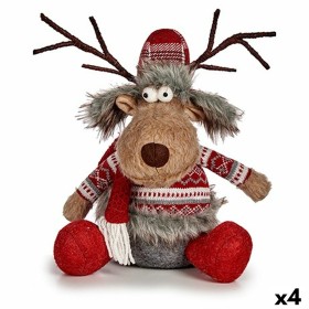 Deko-Figur Hirsch Weiß Braun Rot Grau 17 x 30 x 27 cm (4 Stück) von Krist+, Weihnachten - Ref: S3627088, Preis: 52,08 €, Raba...