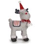 Decorative Figure Christmas Reindeer Red Grey 21 x 36 x 36 cm (4 Units) by Krist+, Christmas - Ref: S3627101, Price: 44,78 €,...