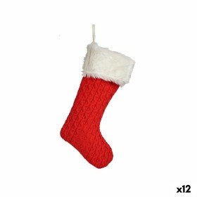 Décorations de Noël Chaussette de Noël Rouge Tissu 28 x 4 x 46 cm (12 Unités) de Krist+, Noël - Réf : S3627107, Prix : 64,25 ...