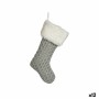 Décorations de Noël Chaussette de Noël Gris Tissu 28 x 4 x 46 cm (12 Unités) | Tienda24 - Global Online Shop Tienda24.eu