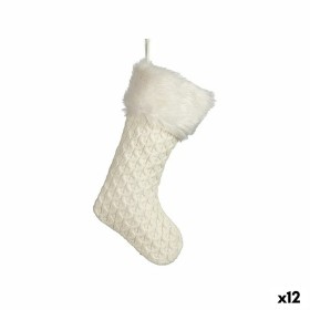 Décorations de Noël Chaussette de Noël Blanc 28 x 4 x 46 cm (12 Unités) de Krist+, Noël - Réf : S3627109, Prix : 59,23 €, Rem...