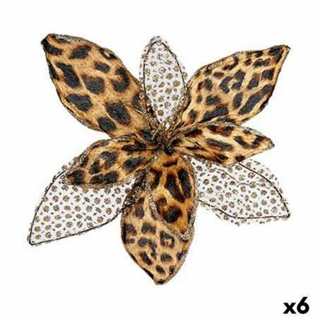 Flor Decorativa Leopardo Castanho 35 x 35 x 35 cm (6 Unidades) de Krist+, Natal - Ref: S3627121, Preço: 43,79 €, Desconto: %