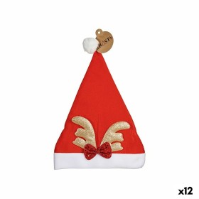 Bonnet de Père Noël Renne Rouge Doré 28 x 2 x 39 cm (12 Unités) de Krist+, Noël - Réf : S3627159, Prix : 20,36 €, Remise : %