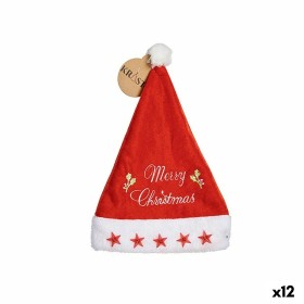 Gorro de Pai Natal Merry Christmas Estrelas Vermelho 24 x 2 x 35 cm (12 Unidades) de Krist+, Natal - Ref: S3627162, Preço: 32...