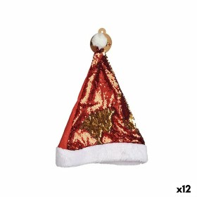 Cappello di Babbo Natale Paillettes Rosso Dorato 28 x 2 x 39 cm (12 Unità) di Krist+, Natale - Rif: S3627180, Prezzo: 31,41 €...