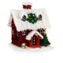 Figura Decorativa Casa Enfeite Cintilante Branco Vermelho Polipropileno PET 19 x 24,5 x 19 cm (12 Unidades) de Krist+, Natal ...