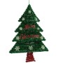 Adorno Navideño Colgante Árbol de Navidad Espumillón Luz LED Rojo Verde Polipropileno PET 44 x 58,8 x 7 cm (12 Unidades) de K...