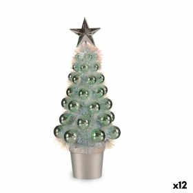 Statua Decorativa Albero di Natale Verde polipropilene Plastica 12,2 x 30 x 12,2 cm (12 Unità) di Krist+, Natale - Rif: S3627...