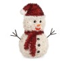 Figura Decorativa Muñeco de Nieve Espumillón Blanco Rojo Polipropileno PET 24 x 26 x 14 cm (9 Unidades) de Krist+, Navidad - ...