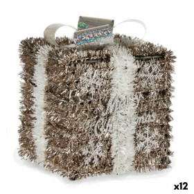 Boîte Cadeau Blanc Argenté champagne polypropylène PET 13 x 17 x 13 cm (12 Unités) de Krist+, Noël - Réf : S3627206, Prix : 3...