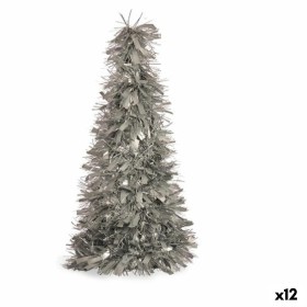 Figurine Décorative Sapin de Noël guirlande Argenté polypropylène PET 27 x 45,5 x 27 cm (12 Unités) de Krist+, Noël - Réf : S...