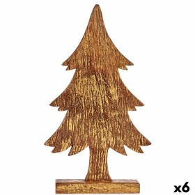 Figura Decorativa Árbol de Navidad Dorado Madera 5 x 39 x 22 cm (6 Unidades) de Krist+, Navidad - Ref: S3627224, Precio: 70,0...