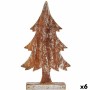 Deko-Figur Weihnachtsbaum Silberfarben Holz 5 x 39 x 21 cm (6 Stück) | Tienda24 - Global Online Shop Tienda24.eu