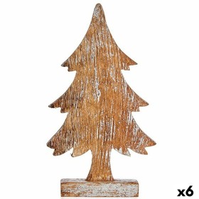 Decorative Figure Christmas Tree Silver Wood 5 x 31 x 15 cm (6 Units) by Krist+, Christmas - Ref: S3627228, Price: 61,46 €, D...