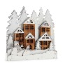 Decorative Figure Light Town White Brown Wood 44 x 44,7 x 6 cm (4 Units) by Krist+, Christmas - Ref: S3627245, Price: 98,19 €...