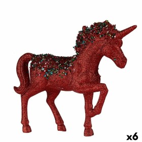 Figura Decorativa Unicornio Rojo Plástico 9,5 x 31 x 40 cm (6 Unidades) de Krist+, Navidad - Ref: S3627282, Precio: 48,64 €, ...