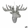 Christmas bauble Christmas Reindeer Pendant Silver 32 cm (4 Units) | Tienda24 - Global Online Shop Tienda24.eu