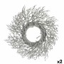 Advent wreathe Branch Silver Plastic 50 x 10 x 50 cm (2 Units) by Krist+, Christmas - Ref: S3627286, Price: 35,37 €, Discount: %