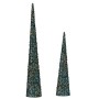 Set of Figures Cones Sequins Blue Golden Plastic (4 Units) by Krist+, Christmas - Ref: S3627294, Price: 45,41 €, Discount: %