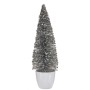 Figura Decorativa Árbol de Navidad Blanco Plateado Plástico 10 x 33 x 10 cm (6 Unidades) de Krist+, Navidad - Ref: S3627302, ...