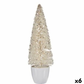 Decorative Figure Christmas Tree White Plastic 10 x 33 x 10 cm (6 Units) by Krist+, Christmas - Ref: S3627305, Price: 32,67 €...