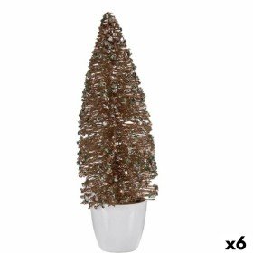 Statua Decorativa Albero di Natale Tinsel Bianco Rosa polipropilene PET 18 x 31 x 18 cm (48 Unità) | Tienda24 - Global Online Shop Tienda24.eu