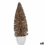 Statua Decorativa Albero di Natale Menta champagne Plastica 10 x 33 x 10 cm (6 Unità) di Krist+, Natale - Rif: S3627306, Prez...