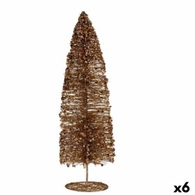 Decorative Figure Christmas Tree Sequins Golden 10 x 41 x 10 cm (6 Units) by Krist+, Christmas - Ref: S3627316, Price: 42,02 ...